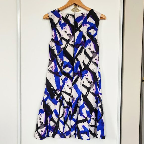 Betsey Johnson Sleeveless Blue Flare Dress sz. 6 - Picture 5 of 8